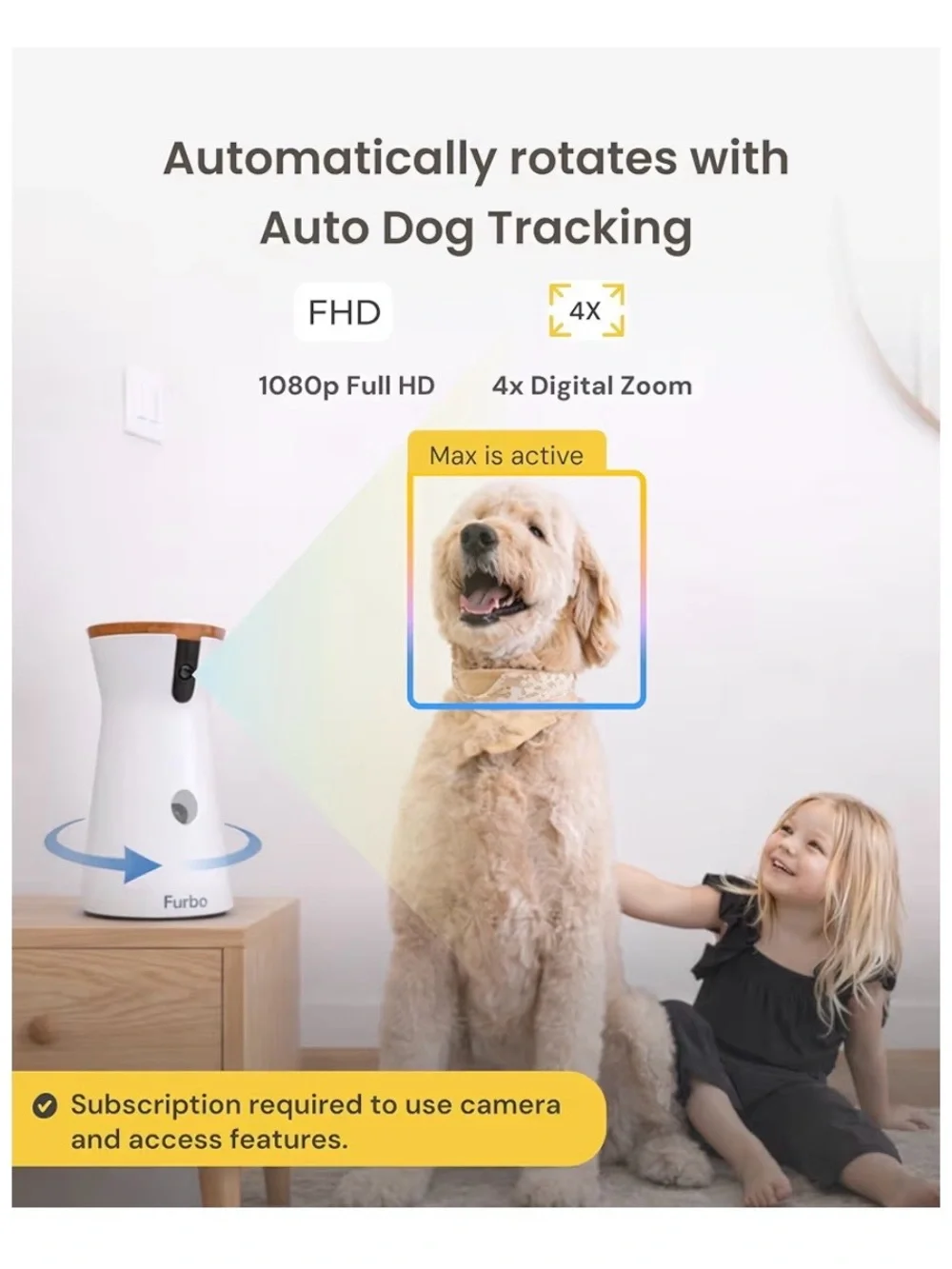 Furbo White Interactive Dog Camera & Treat Dispenser